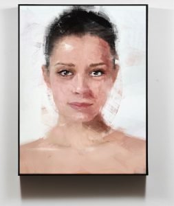 Portrait 423 – Silent Glow, contemporary female portrait for sale by Dario Moschetta