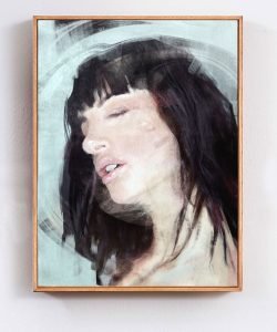 dreamy female portrait painting by Dario Moschetta, original artwork for sale