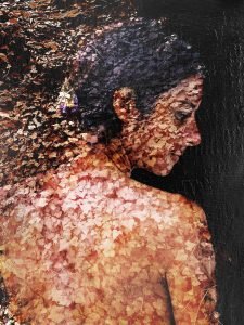 Portrait 474 – sold mixed media female portrait by Dario Moschetta