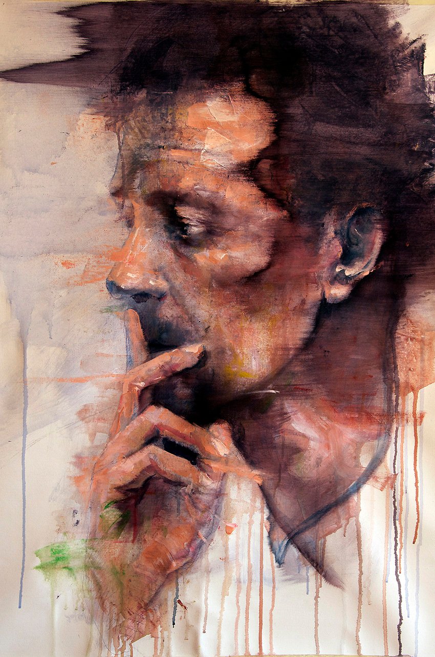 Pintura acrÃ­lica de Dario Moschetta â€“ expresiÃ³n emocional