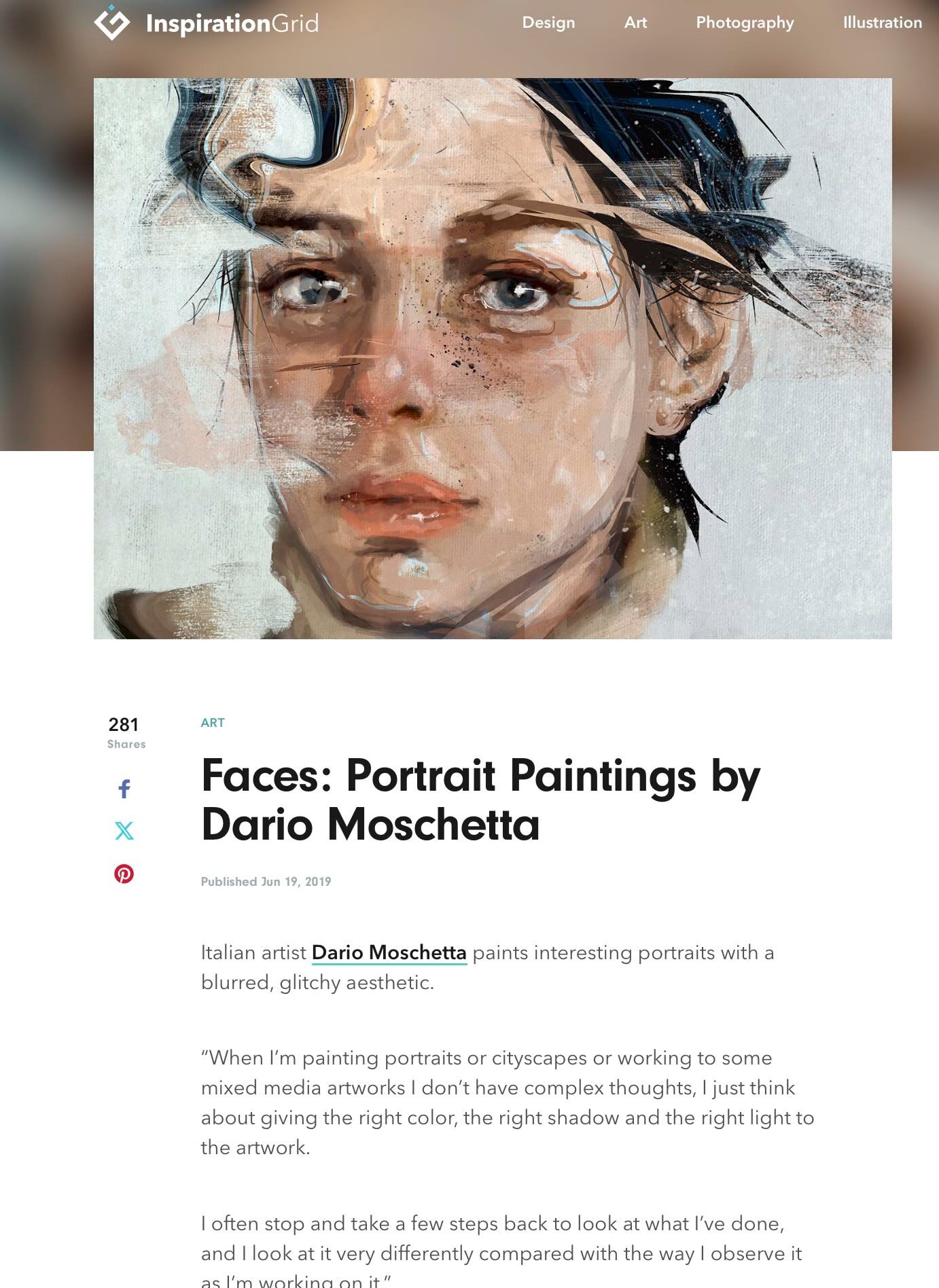 Inspiration Grid - Faces Series