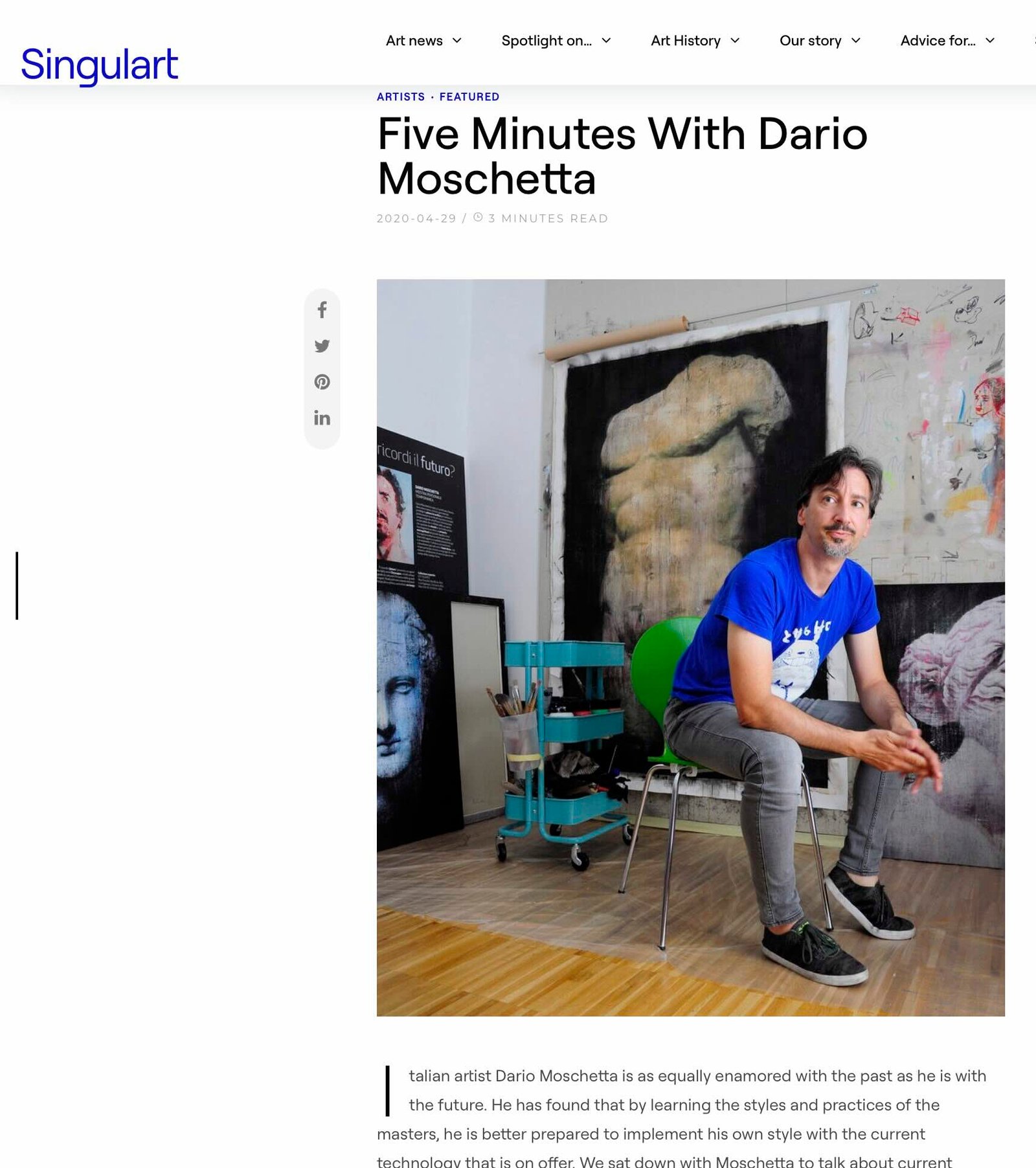 Singulart Artist Feature 2020