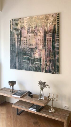 Opera New York 101 di Dario Moschetta esposta nella casa di un collezionista a Madrid – artista italiano contemporaneo