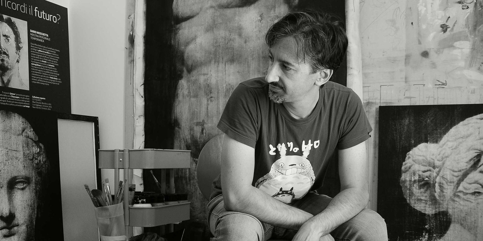 Italian contemporary artist Dario Moschetta – Studio view