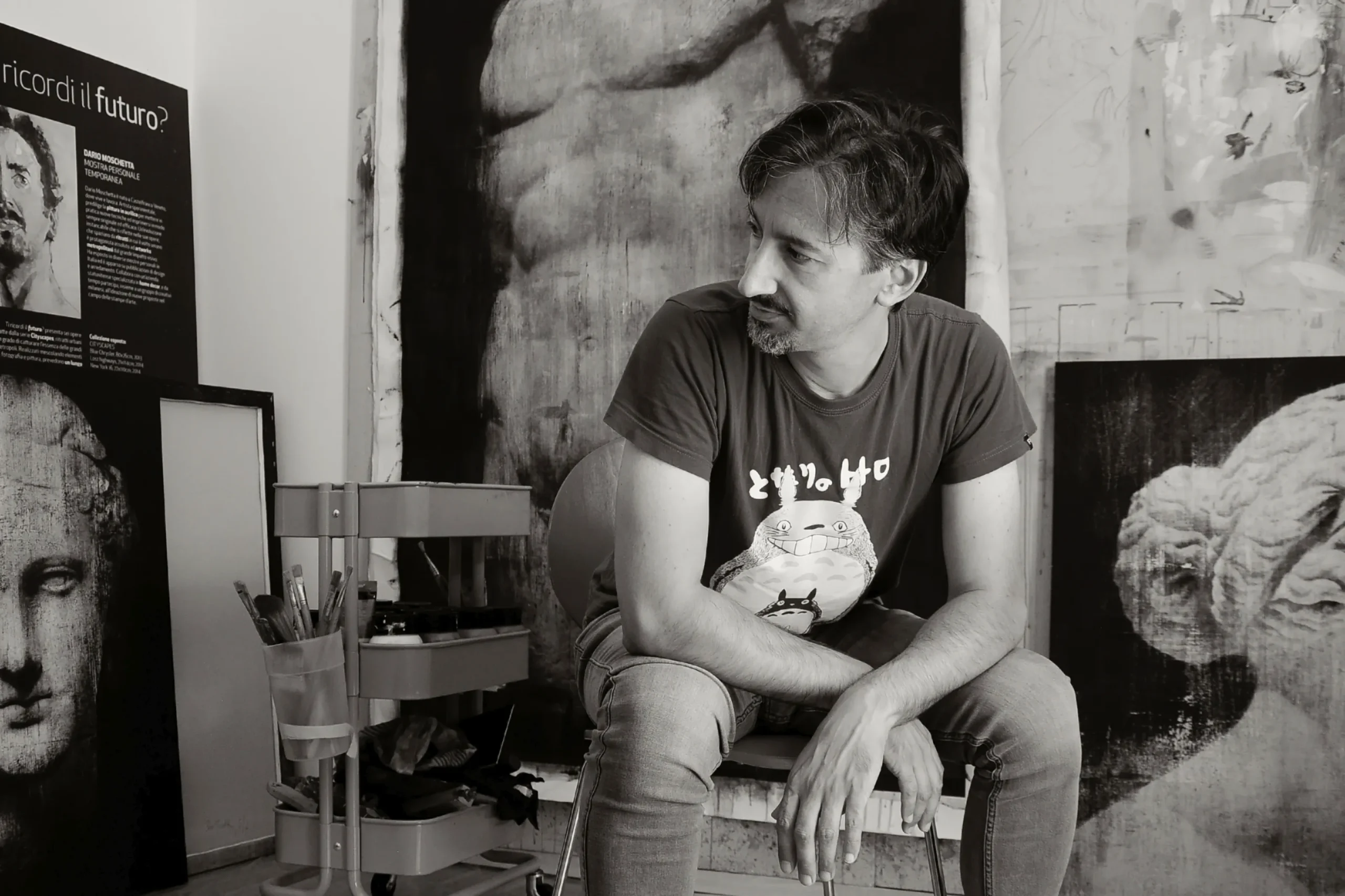 Italian contemporary artist Dario Moschetta – Studio view