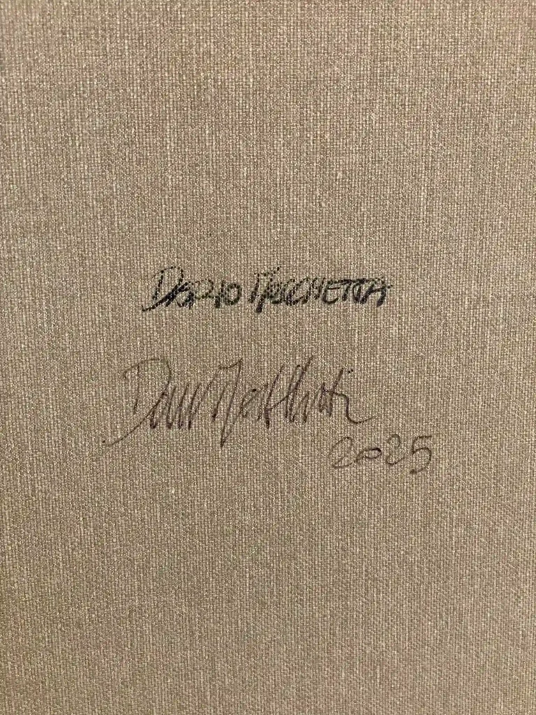 Light Escape – artist signature on canvas, Dario Moschetta 2025