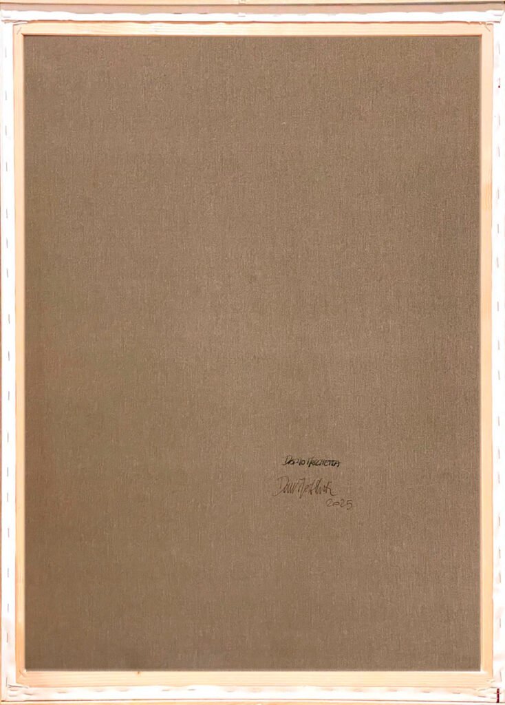 Red Blossoms – back of the canvas signed by Dario Moschetta, 2025