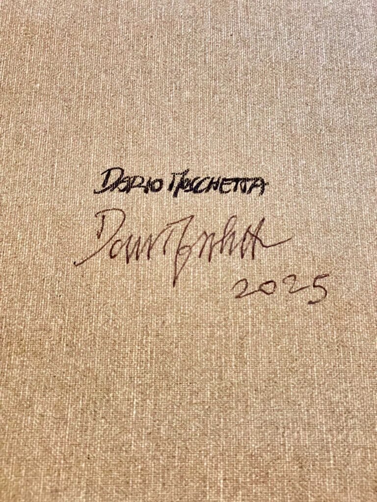 Red Blossoms – artist signature on canvas, Dario Moschetta 2025