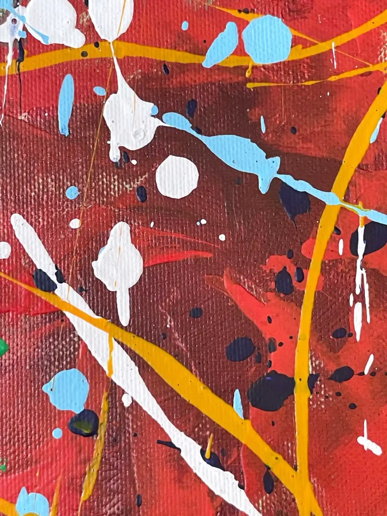 Paint texture detail of Traces of Light, contemporary abstract painting