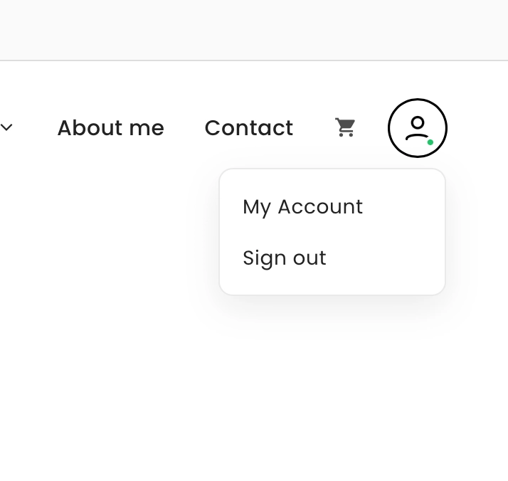 Visionary contemporary artist digital platform account menu