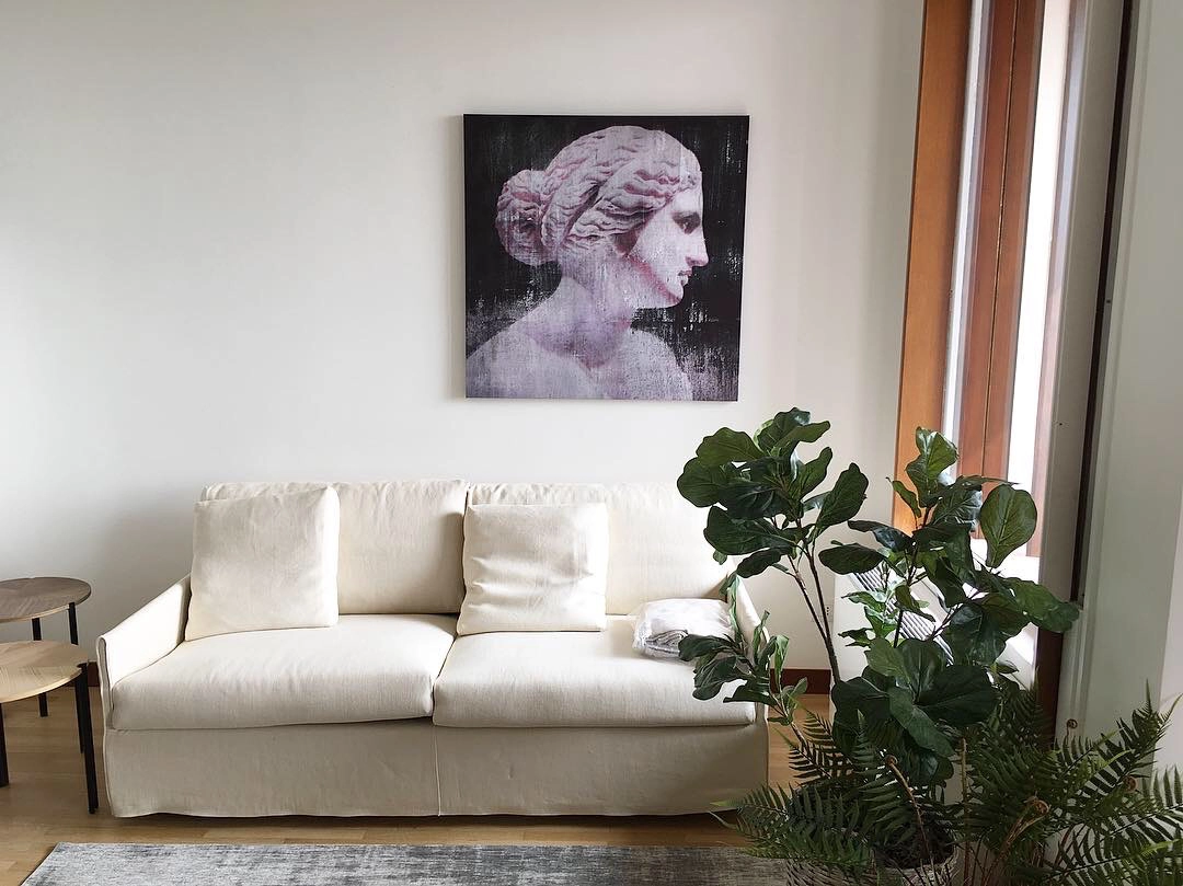 Contemporary artwork placed in a private interior art collection, illustrating recognition and legibility in contemporary art