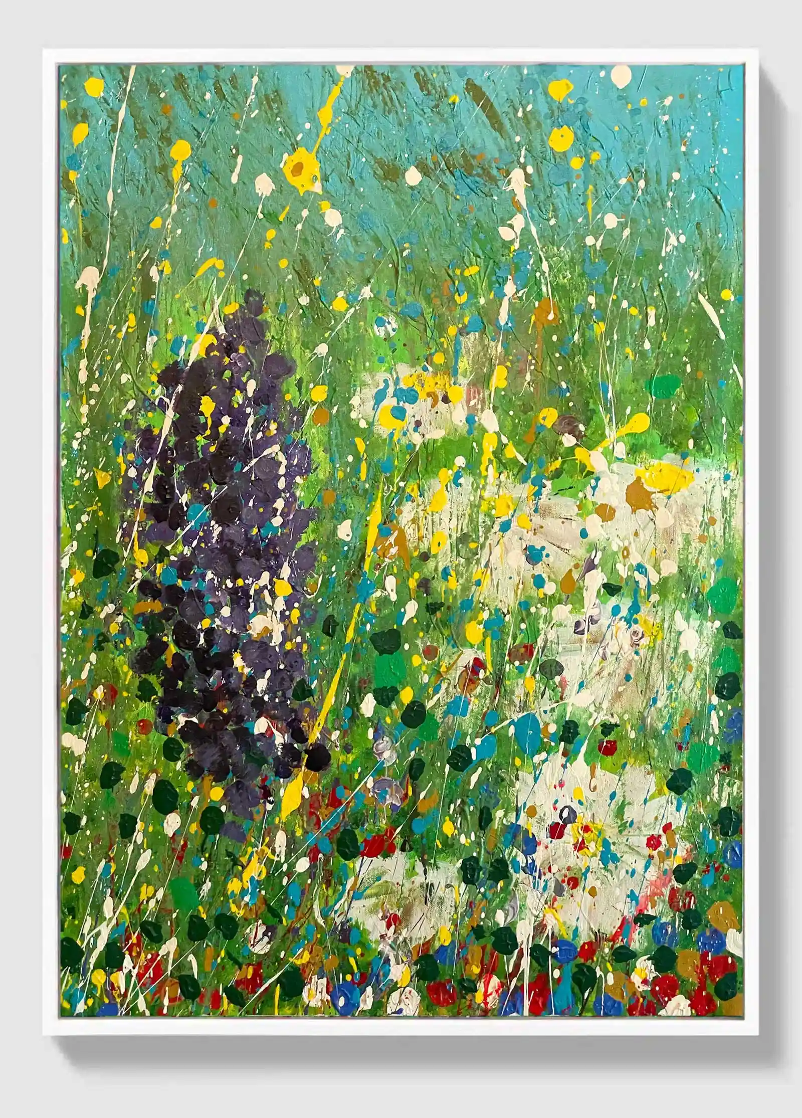 Sunlight Blooms art series 2, abstract acrylic painting inspired by natural cycles and color