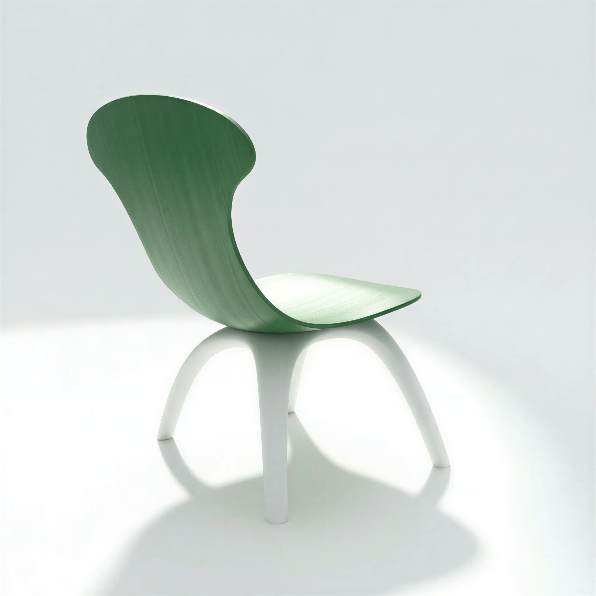 chair design concept organic chair with fluid shape and curved backrest side profile