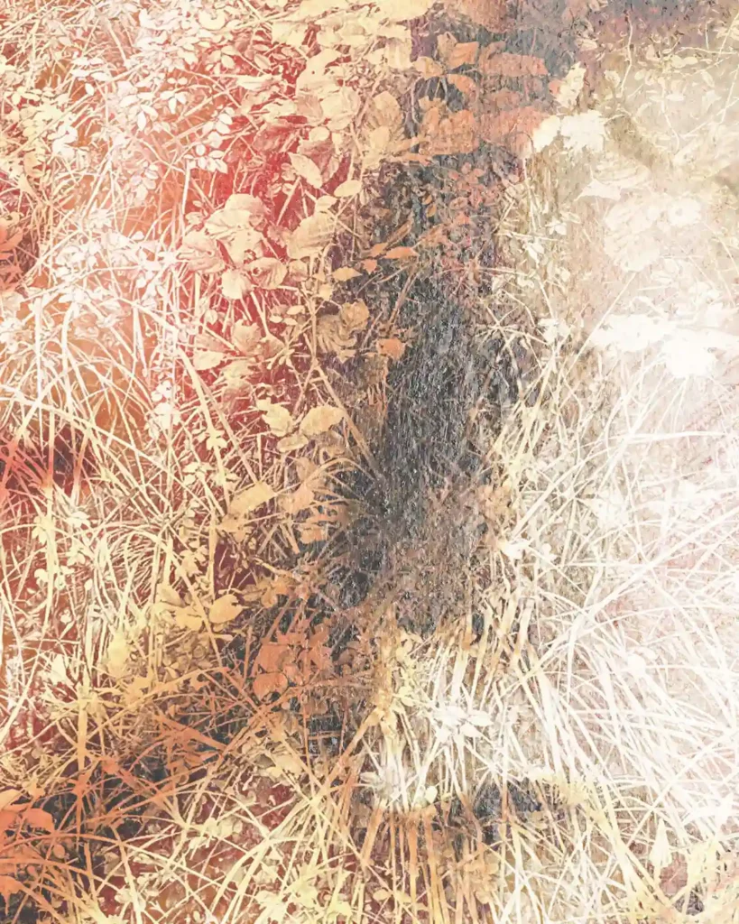 Acrylic texture detail from female portrait painting by Dario Moschetta