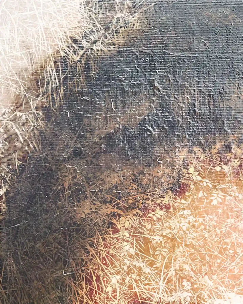 Canvas texture detail from original portrait painting by Dario Moschetta