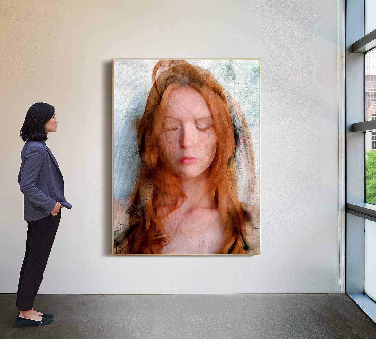large female portrait wall art