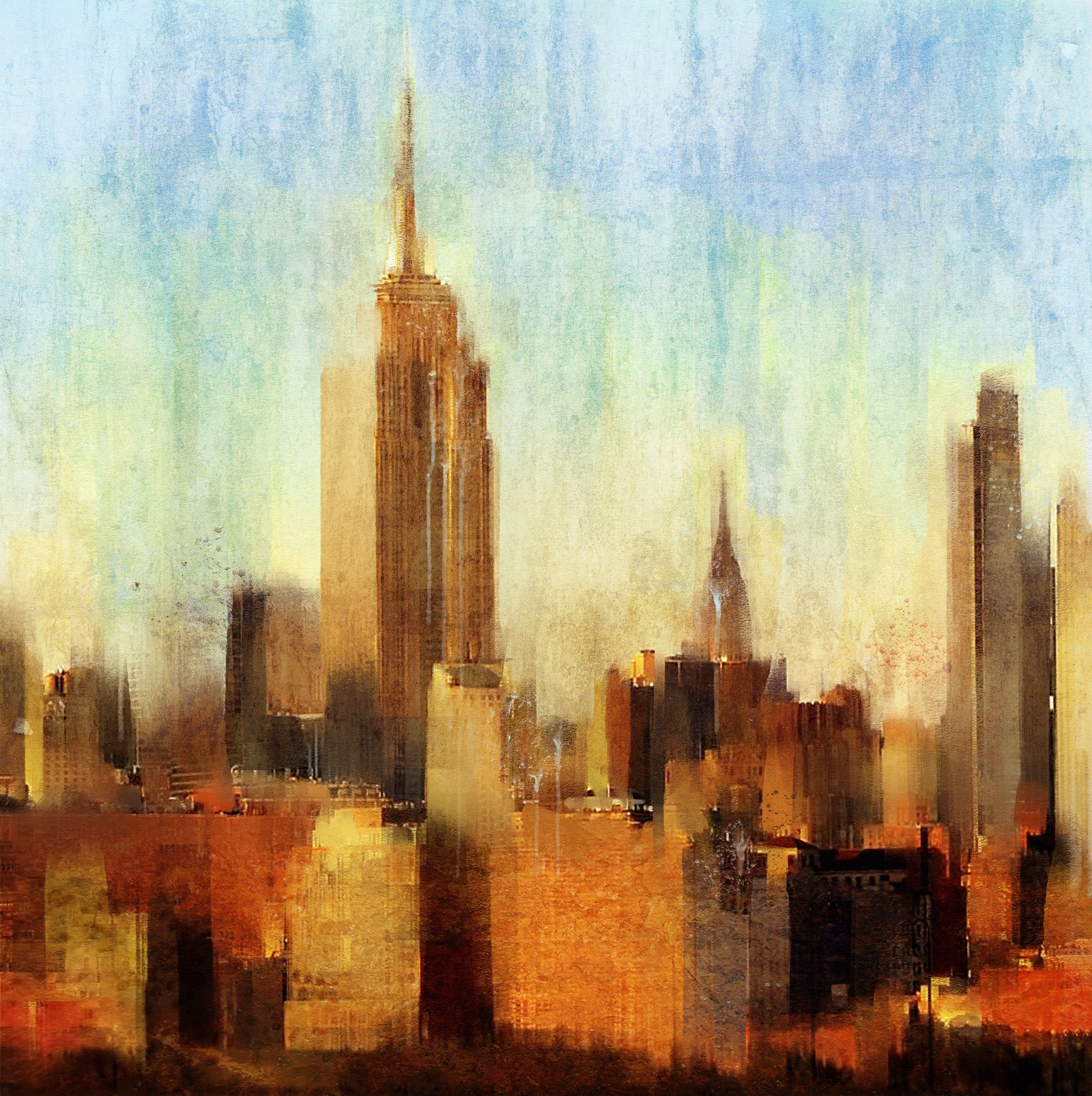 Original New York Cityscape Painting For Sale