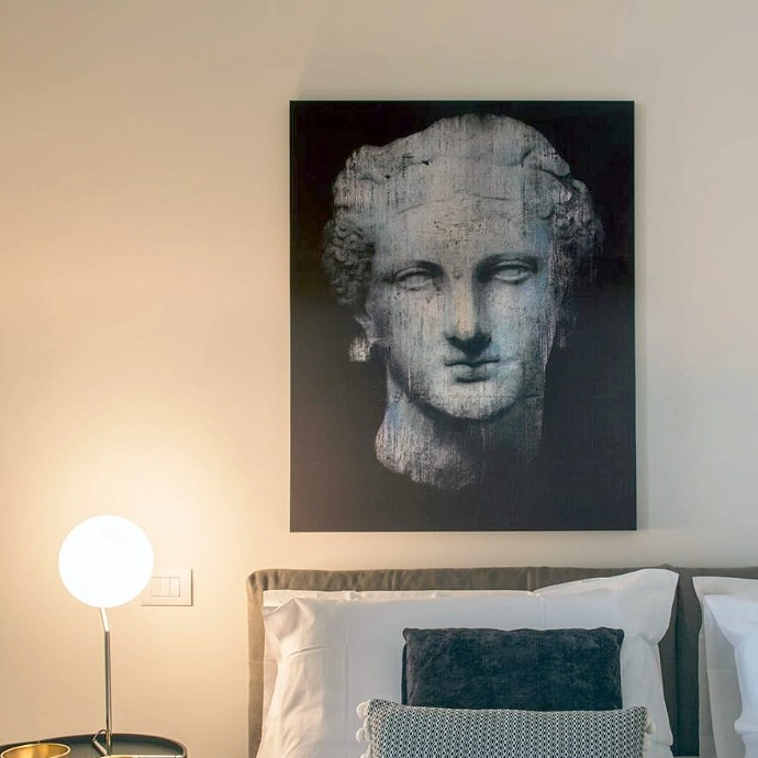 Commissioned fine art print installed in a private residence at Torre Velasca in Milan