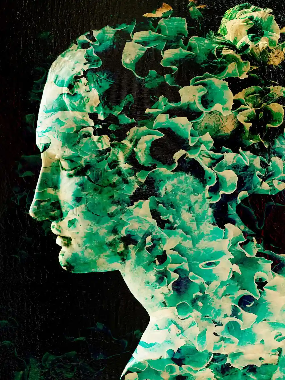 Head 41B — Ancient Beauty classical head painting, mixed media by Dario Moschetta